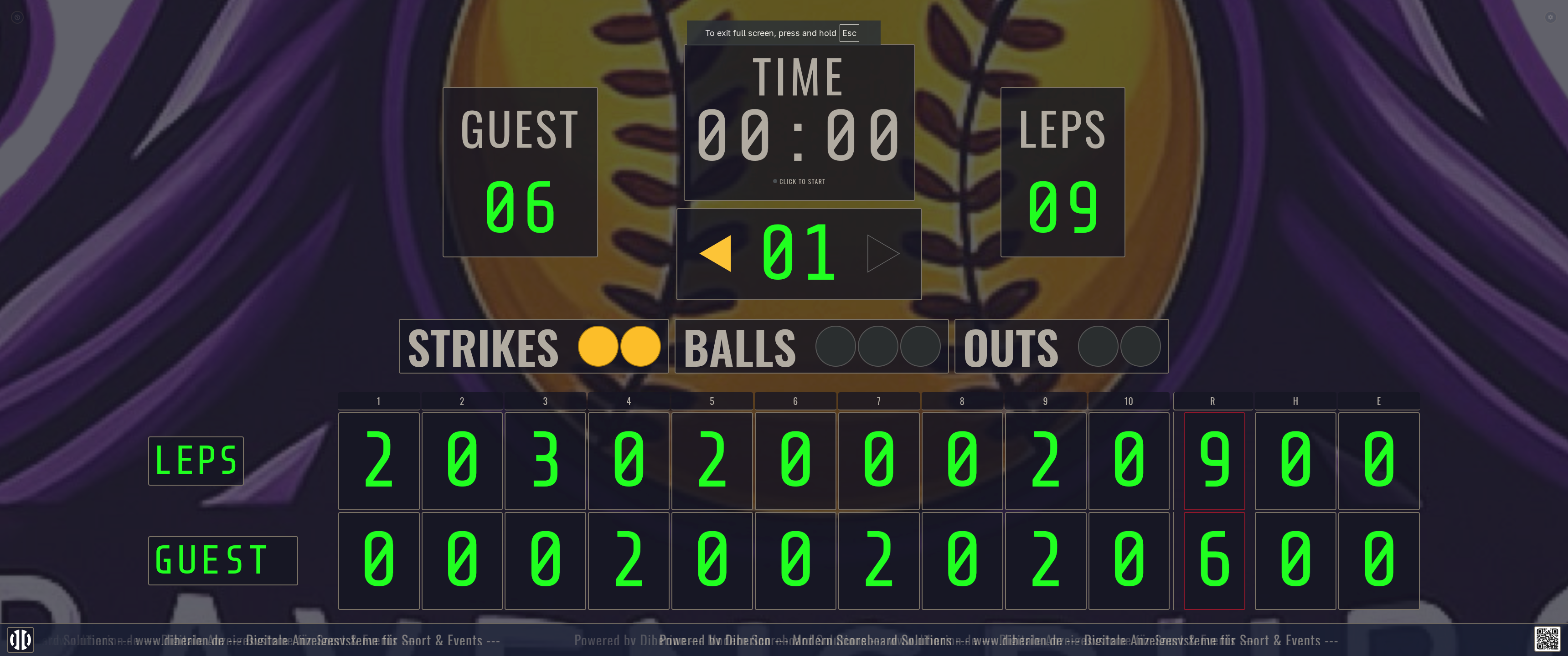 Digital Baseball Scoreboard